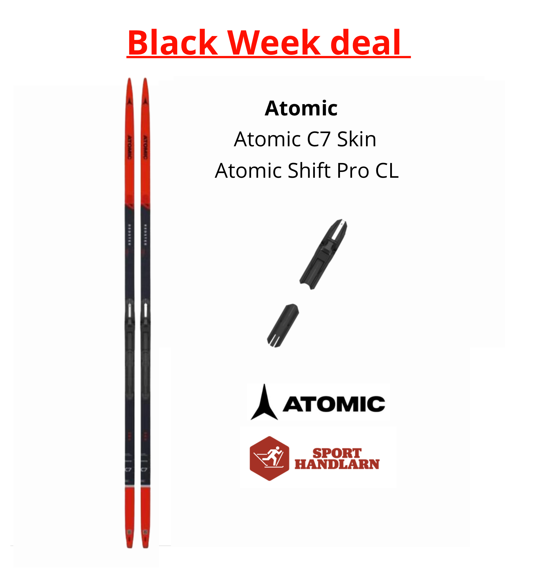 Atomic C7 SKIN Längdpaket med Bindning - Sporthandlarn