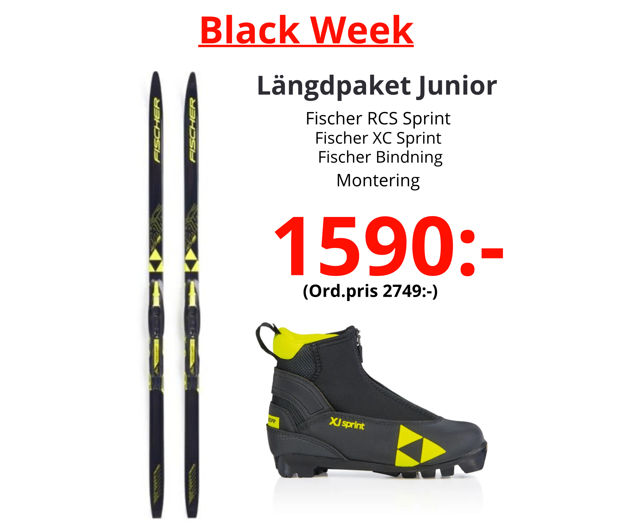 Längdpaket Fischer RCS Sprint Junior - Sporthandlarn
