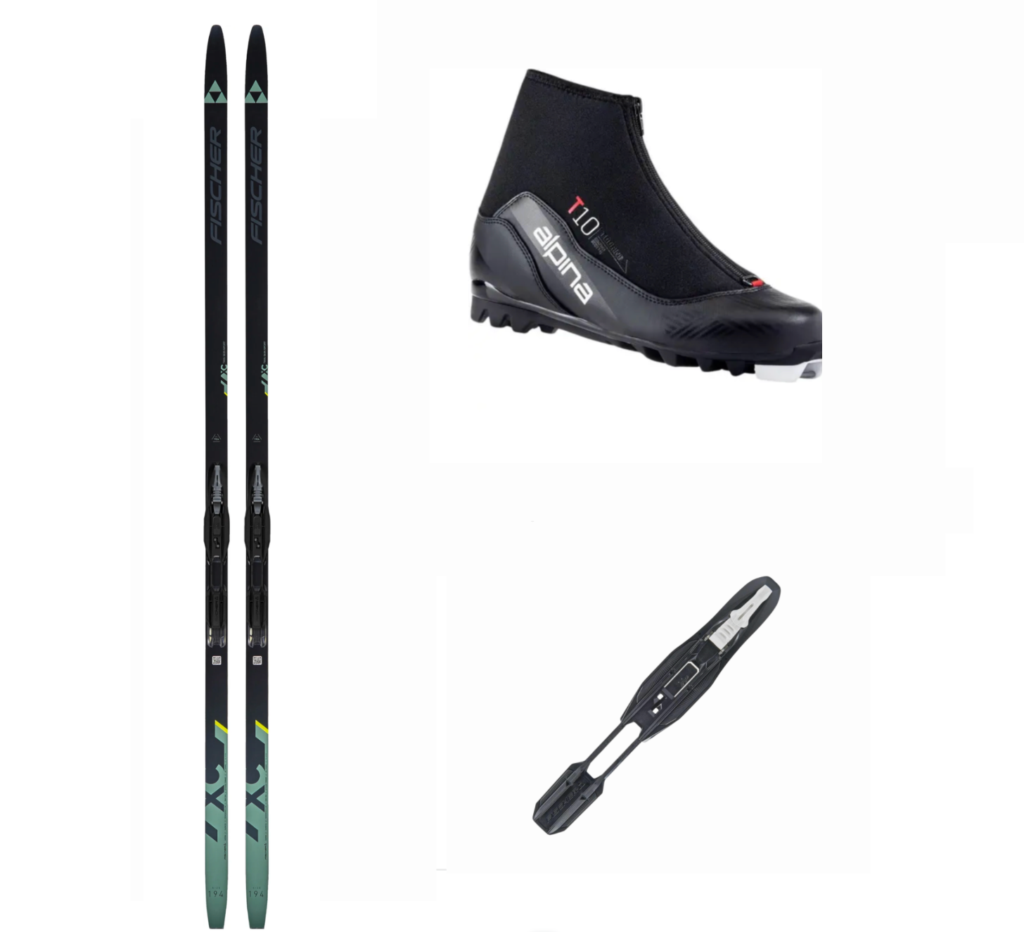 Fischer Twin Sport Skin längdpaket med bindning och pjäxor - Sporthandlarn