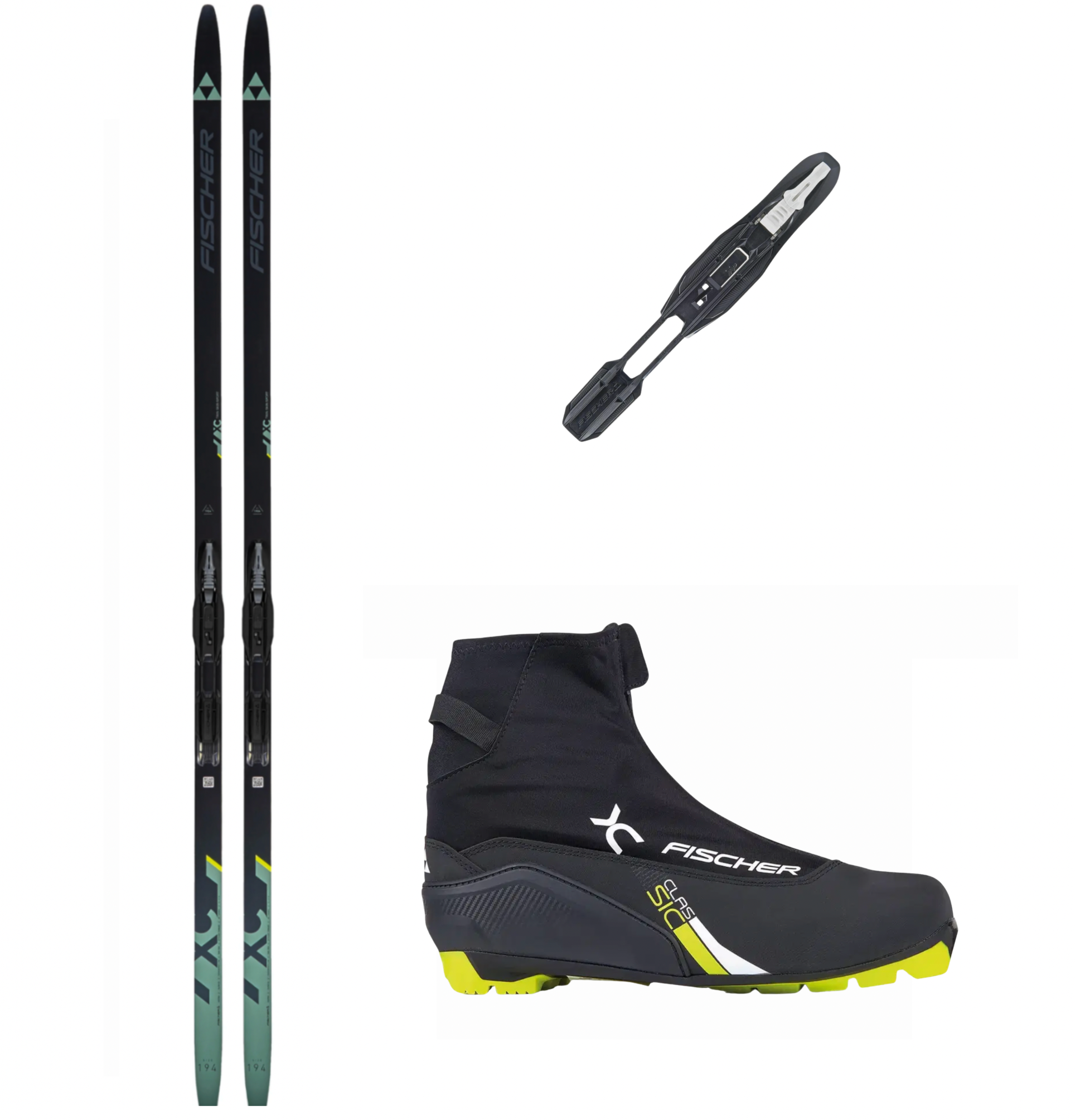 Fischer Twin Sport Skin längdpaket med bindning och pjäxor