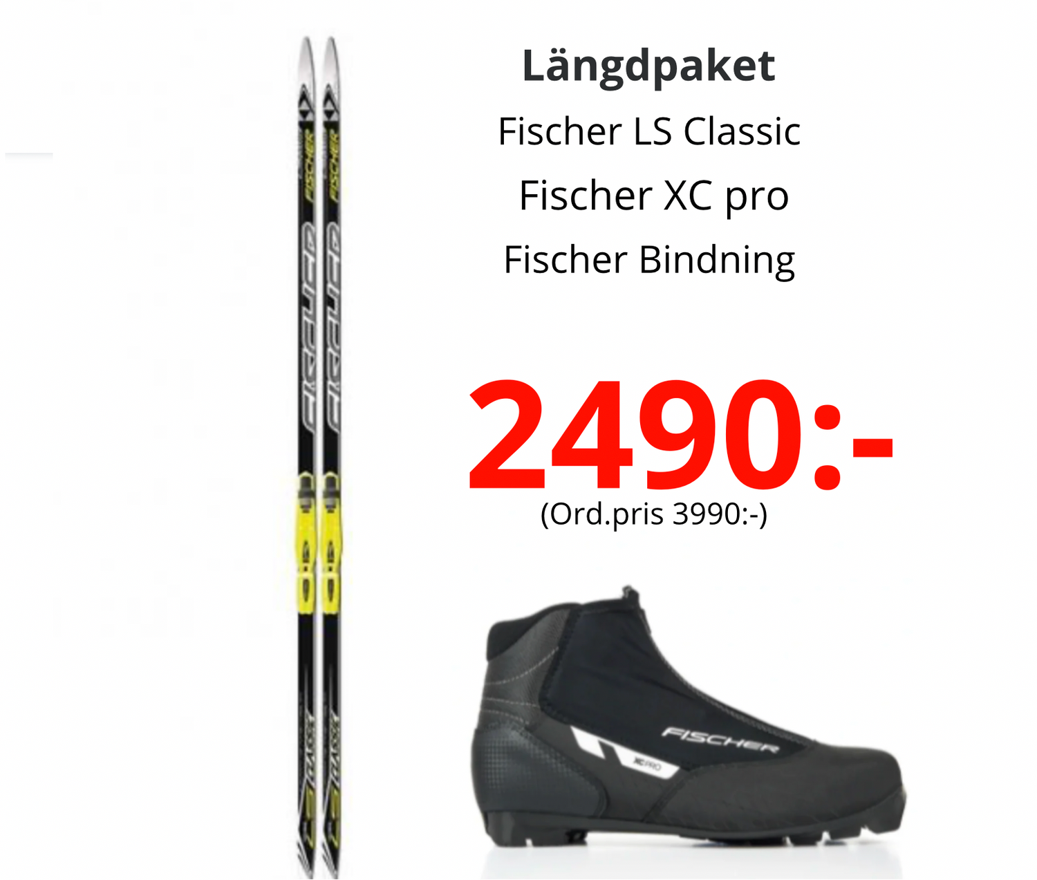 Fischer LS längdpaket Pjäxa och Bindning - Sporthandlarn