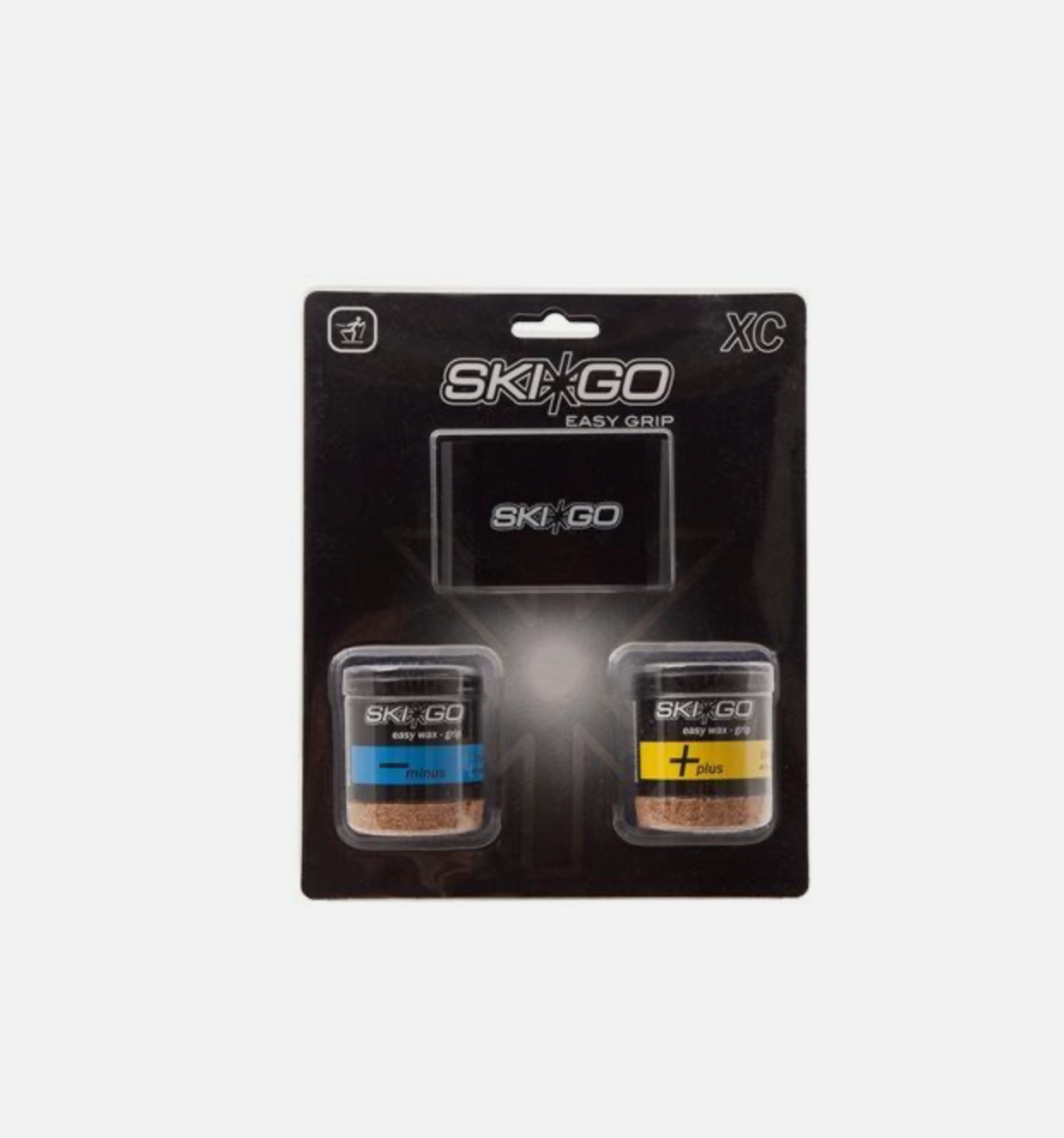 Skigo Easygrip Pack Skidvalla with easy grip texture, displayed in a compact package for convenient use in skiing.