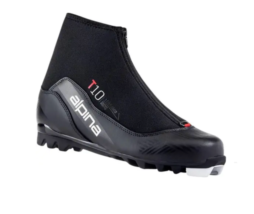 Alpina T-10 ski boots by Sporthandlarn, featuring a sleek design and durable construction for winter sports enthusiasts.