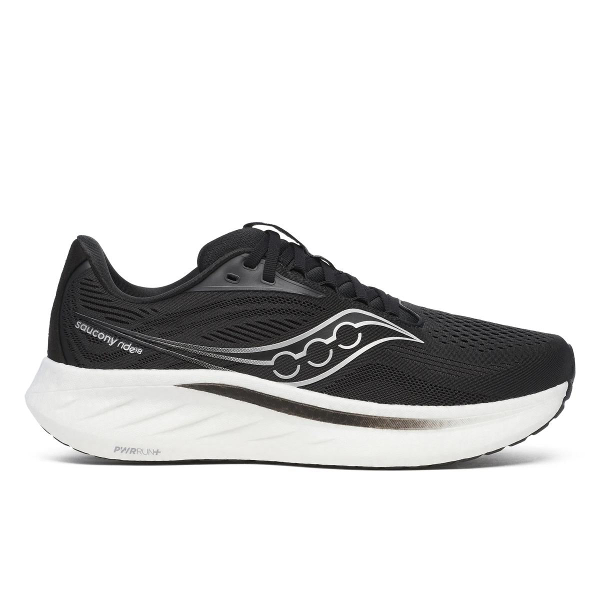 Saucony Ride 18 Wide Men Black/White